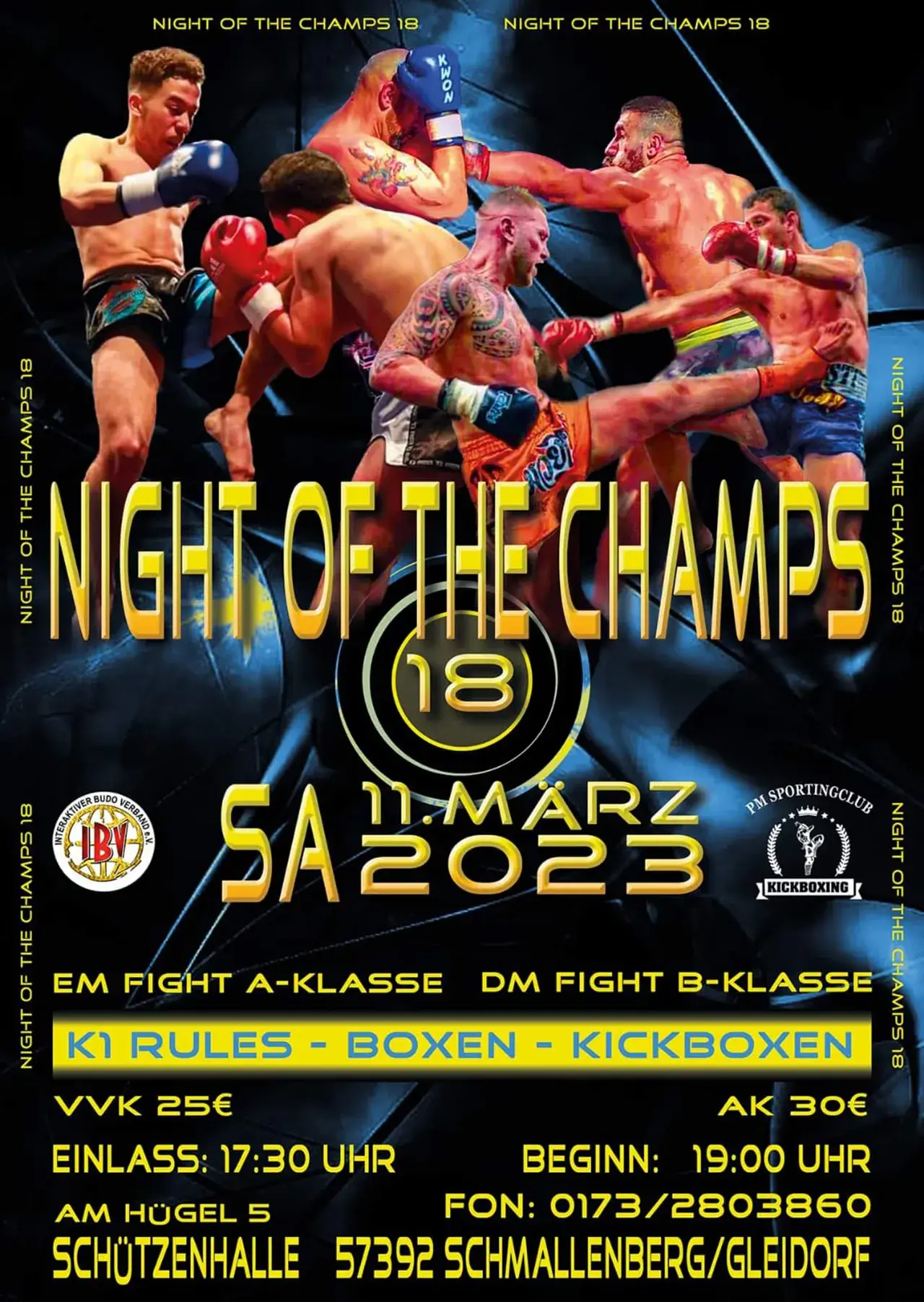 18te Night of the Champs am Samstag 11 März 2023