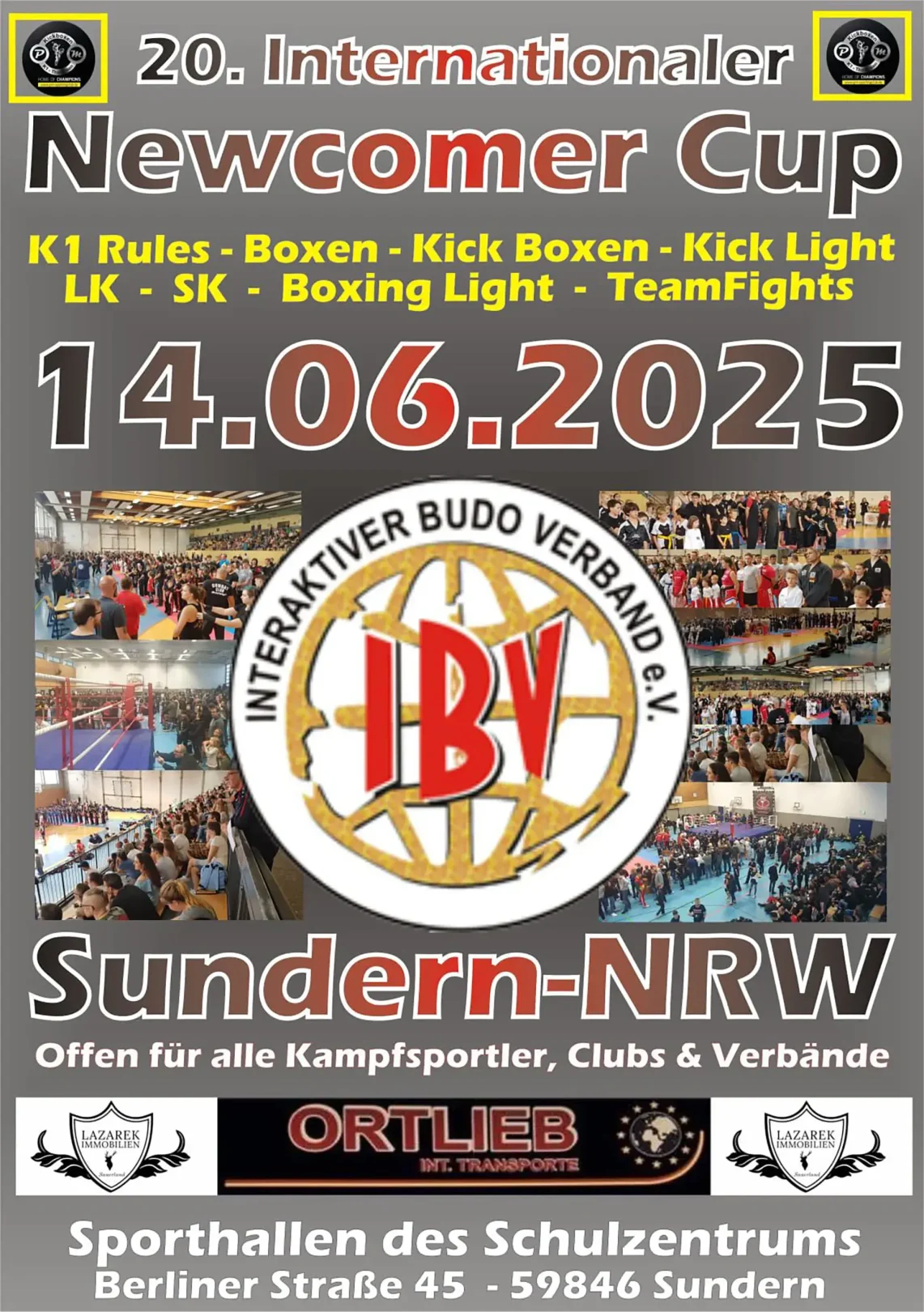 20ter Internationaler Newcomer Cup am 14 Juni 2025 in Sundern - Plakat