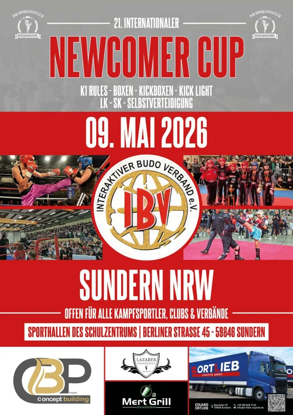 21. Internationaler Newcomer Cup am 9. Mai 2026 in Sundern - Plakat