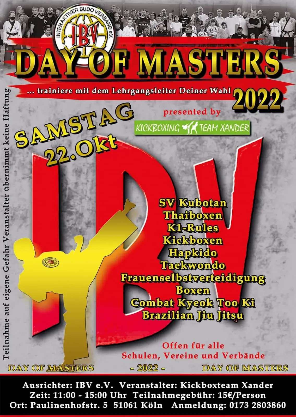 Day of Masters 2022 am 22. Oktober 2022 in Köln