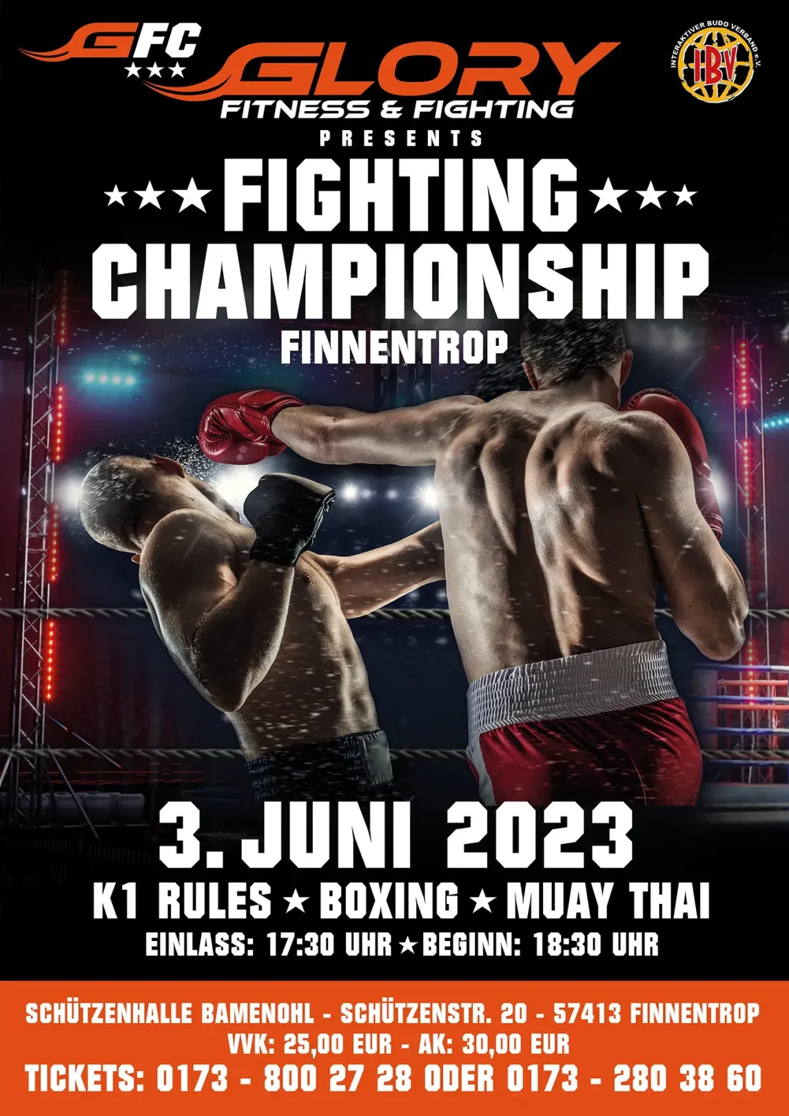 Glory Fighting Championship am 3 Juni 2023 in Finnentrop - Eigene Variante des Vereins