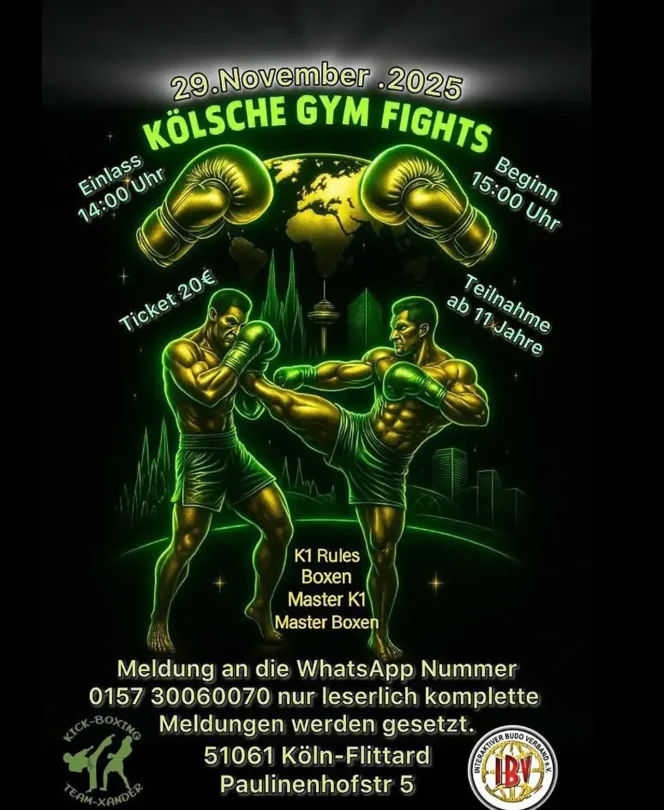 Kölsche Gym Fights am 29. November 2025 in Köln-Flittard