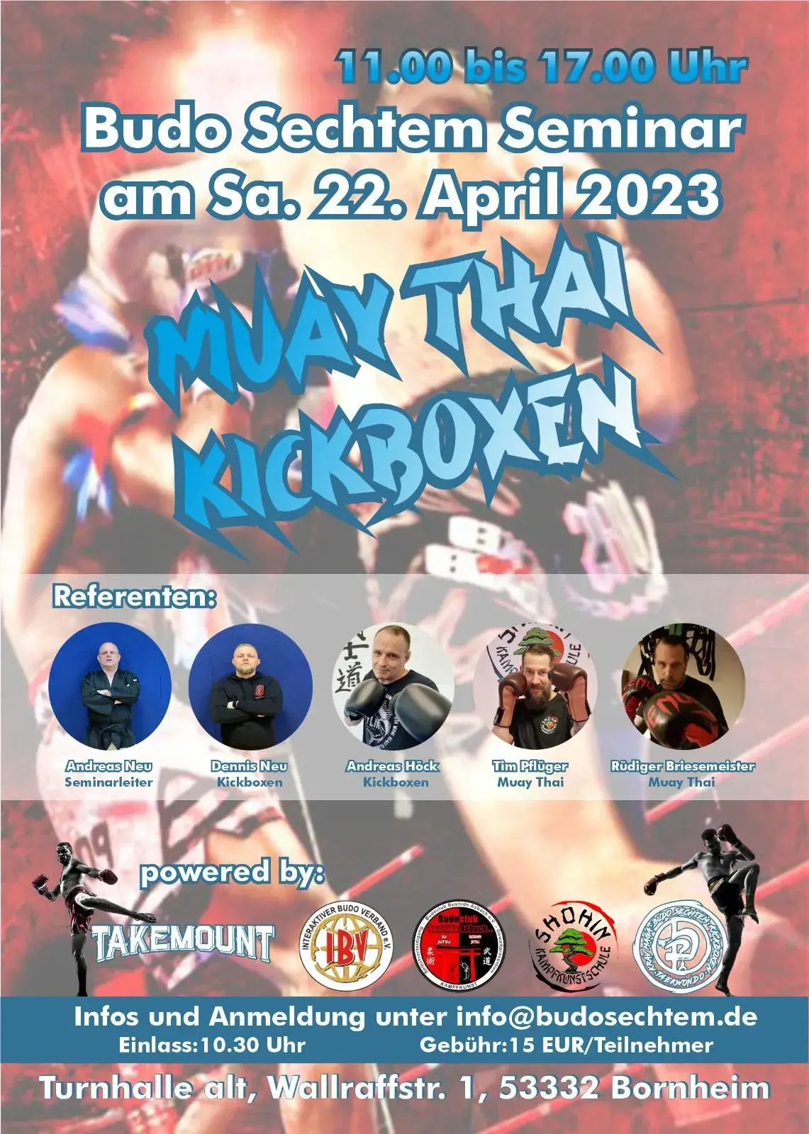 Muay Thai und Kickboxen Semiar des Budo Sechtem e.V. am 22 April 2023 in Bornheim