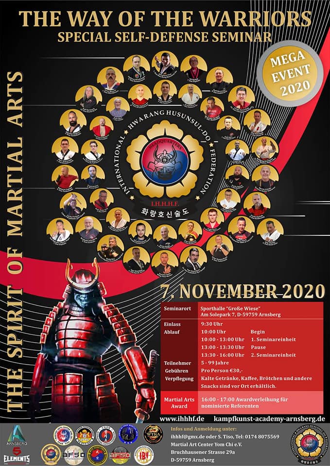 The Way of the Warrior’s – Special Self-Defense Seminar in Arnsberg-Hüsten am 17. November 2018